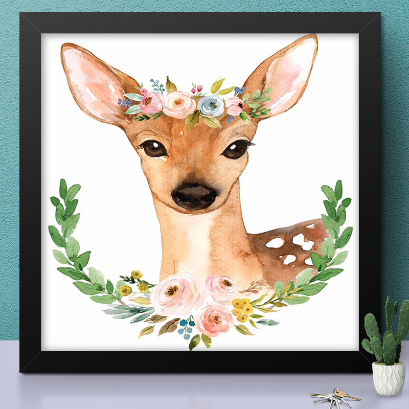 Deer with Flower Crown