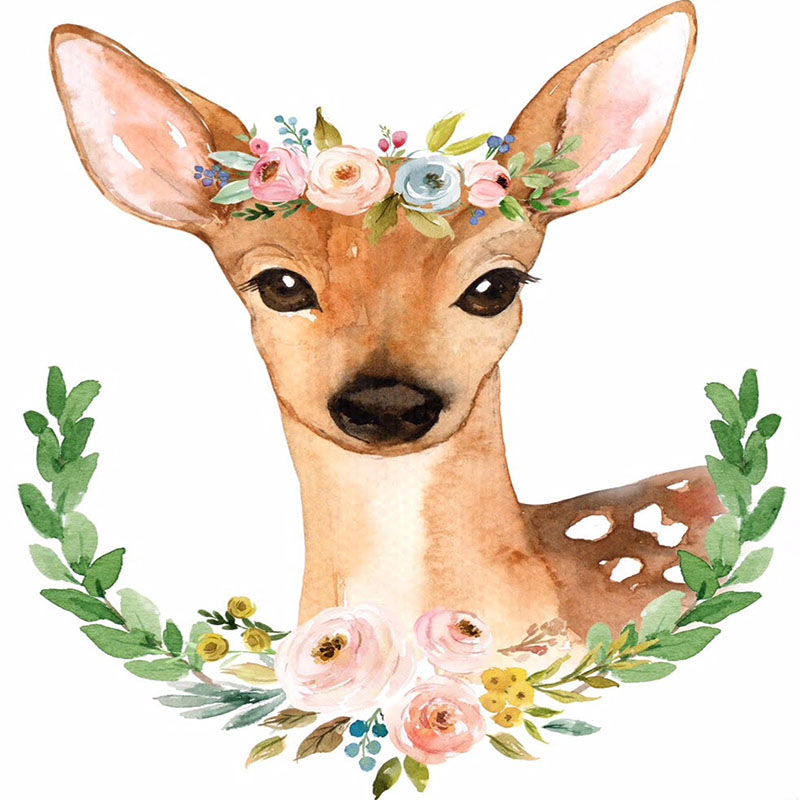 Deer with Flower Crown