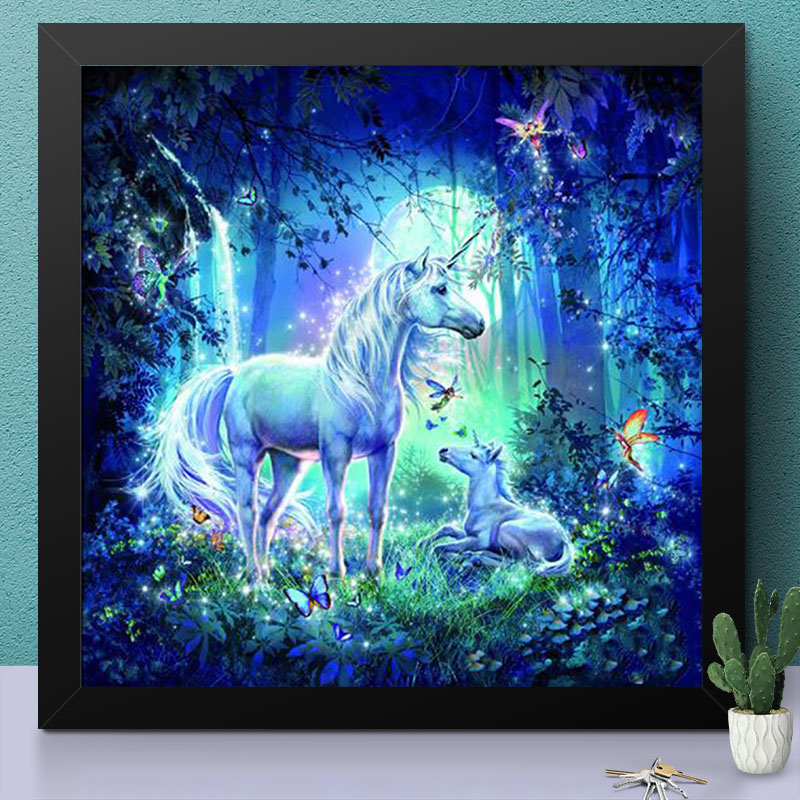 Beautiful Unicorn in Forest