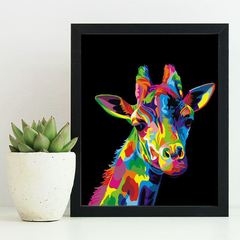 Colorful Abstract of Giraffe