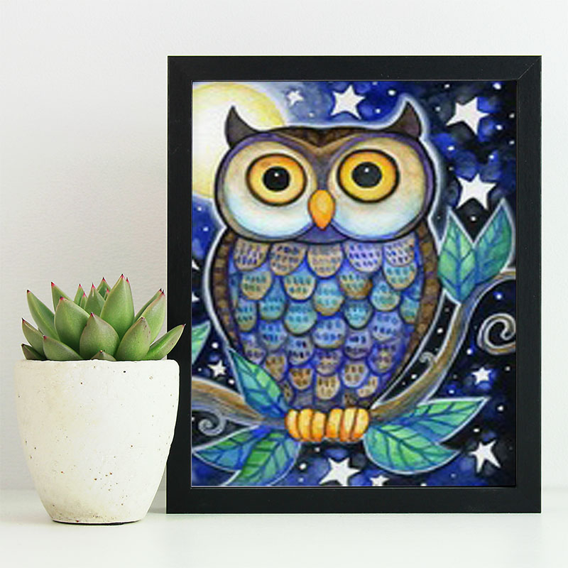 Amazing Owl - Abstract Art