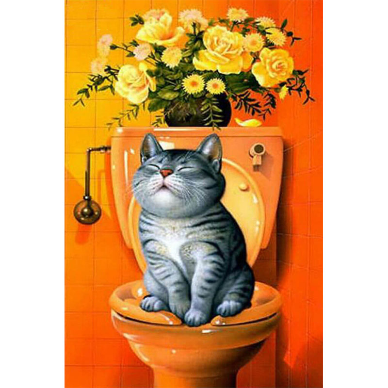 Cat in a Washroom