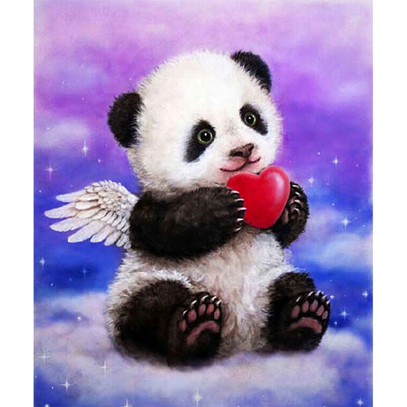 The Romantic Panda with Wings