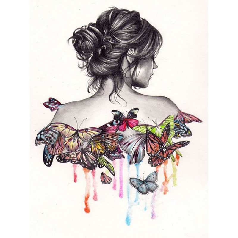 Butterflies and the Woman