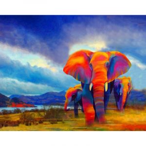 ABstract Red Elephant