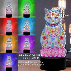 Beautiful Cat - Diamond Painting Lamp