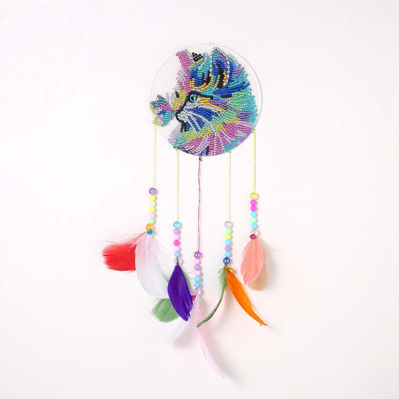 Colorful Cat - Diamond Painting Wind Chime