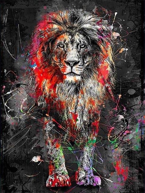 Color Splash - Lion